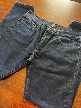 J. Crew Men's Dark Blue Straight Jeans